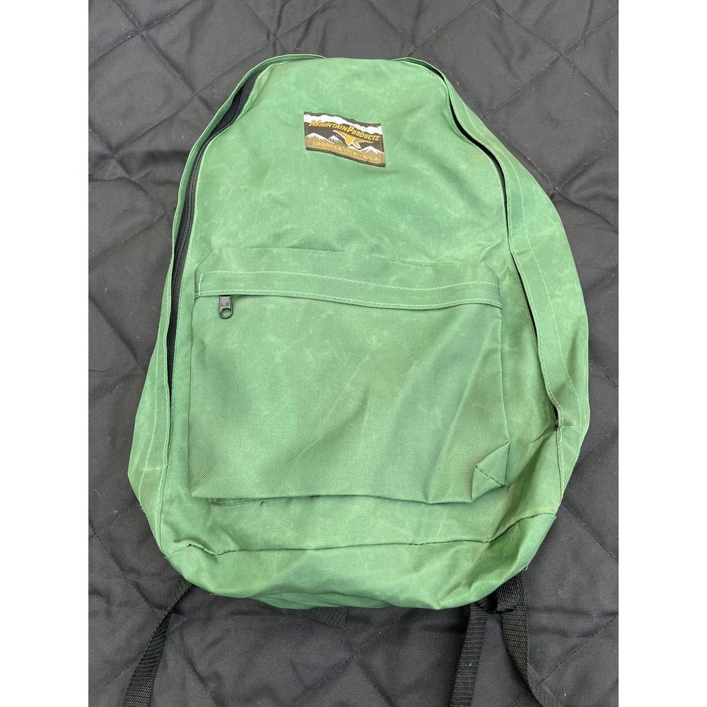 Rare Vintage Mountain Products Sportscaster 70s Green Backpack Bag Made in USA